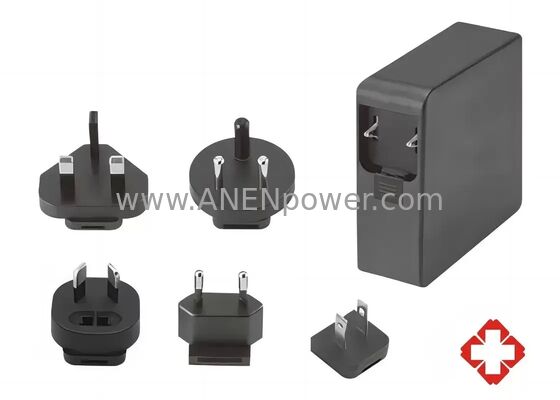 Chine Adaptateur secteur médical GaN 65W USB-C PD - Certifié IEC/EN 60601, Sortie multi-tension fournisseur