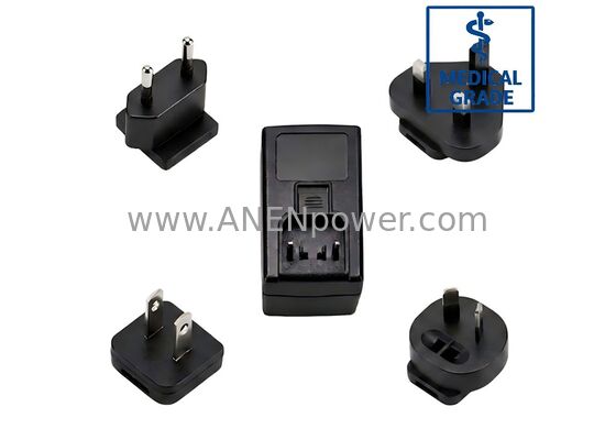 36 W d'alimentation médicale AC/DC isolée, 2×MOPP et prise interchangeable, 12V 3A / 24V 1,5A fournisseur